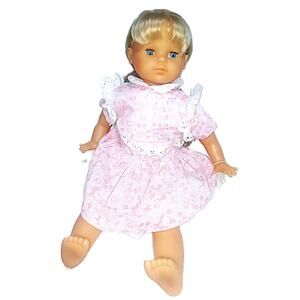 20"  1986 Vintage Blue Eyed Blonde Max Zapf Doll West Germany